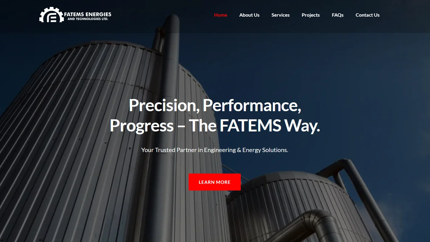 Fatems Energies and Technologies Limited – Website Design