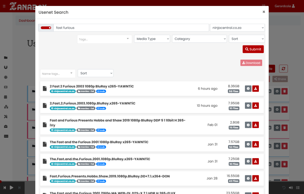 Zanabox Usenet Search